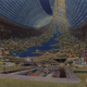 Illustration for article titled NASAs dizzying concept art imagines ribbons of farmland in space
